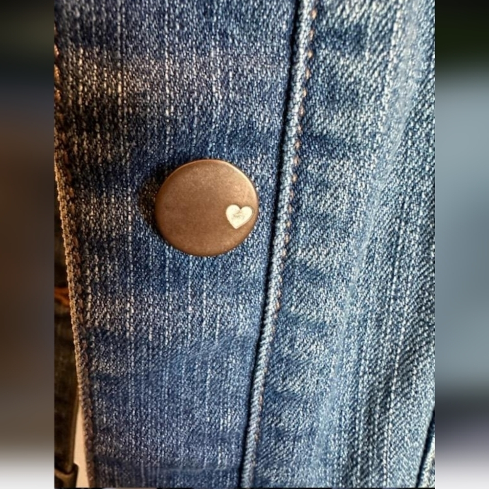 PLACE Girls 14 Blue Jean Jacket With 🩵 Buttons Trucker - Picture 4 of 5